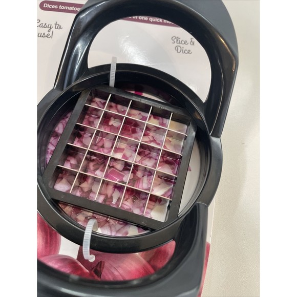 Onion Chopper Dicer One Size BLACK Stainless Steel Blades. NEW! - Picture 4 of 5
